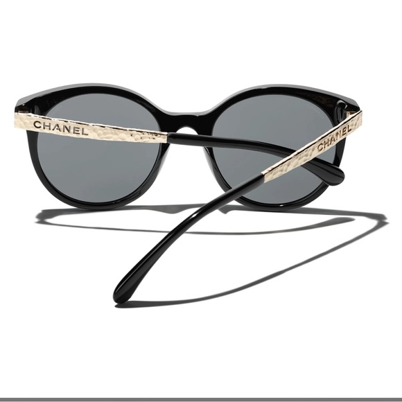 Chanel Pantos Sunglasses Black/Gold - Picture 7 of 9